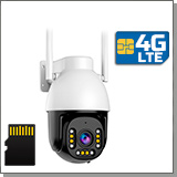 «HDcom K61-5X-4MP-4G» - уличная беспроводная поворотная 4G-LTE охранная купольная 4MP IP-камера видеонаблюдения